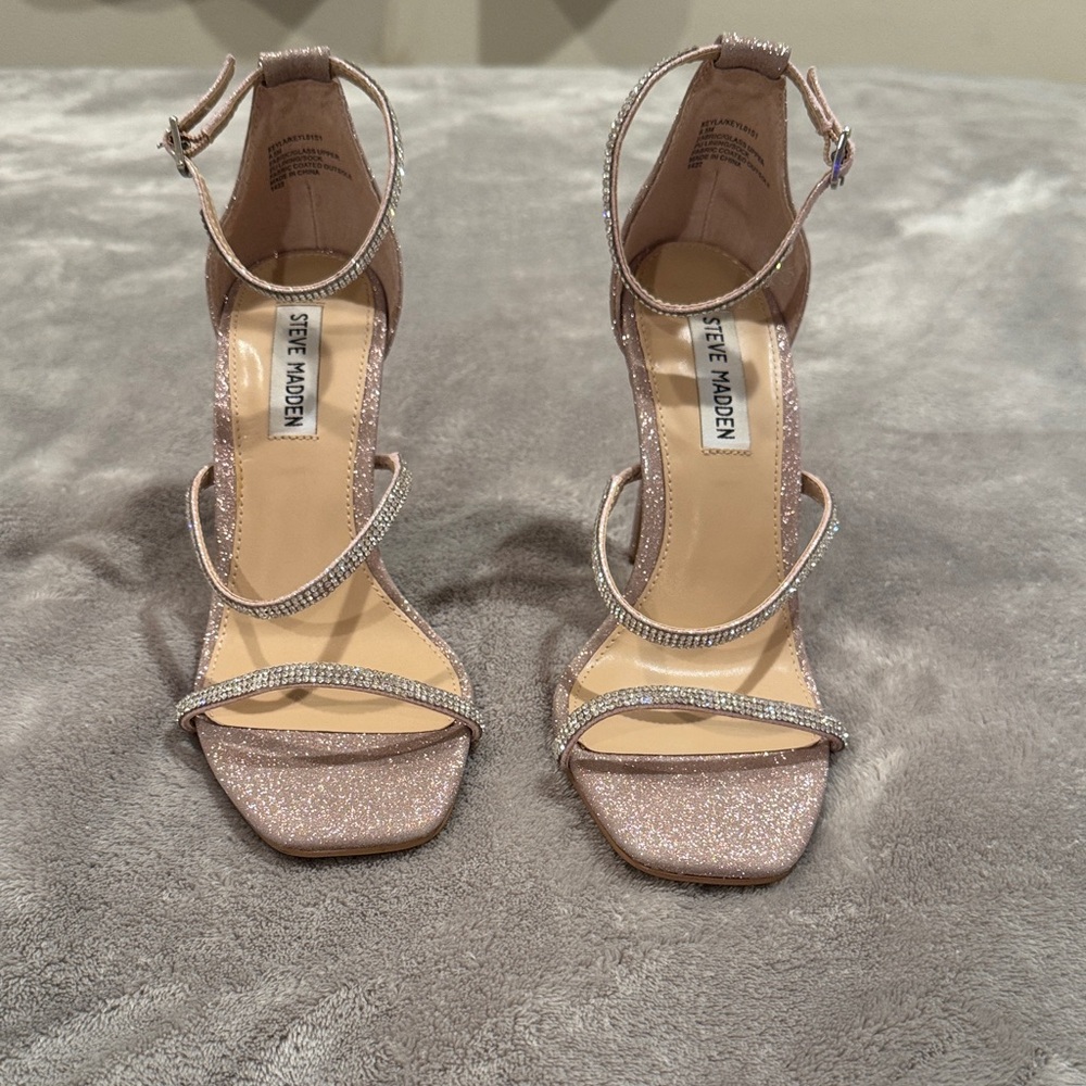 Steve Madden Crystal Strap Stiletto Heels